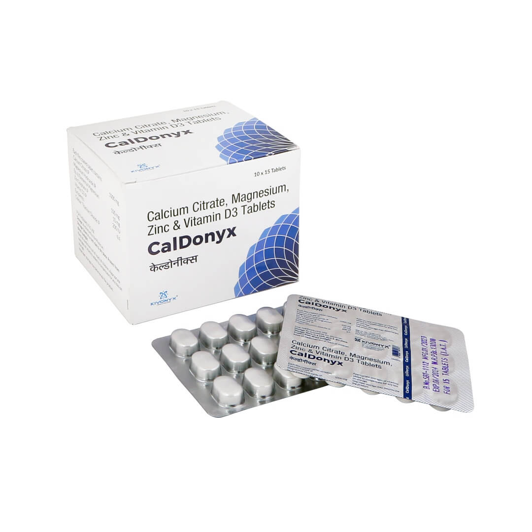 Calcium Citrate USP 1000 mg + Vit D3 200 IU + Magnesium 100 mg + Zinc 4 mg Tablet