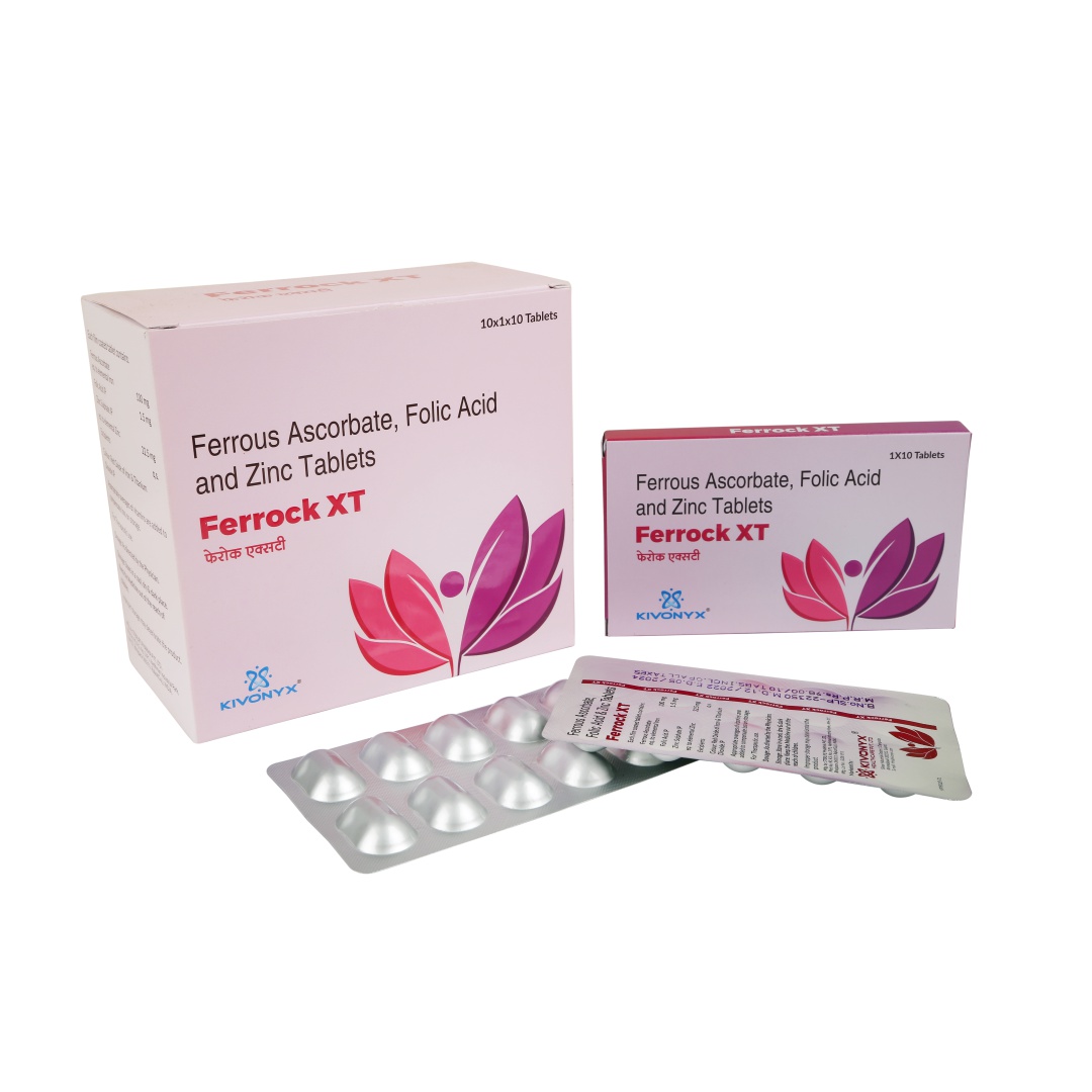 Ferrous Ascorbate 100 mg + Folic Acid 1.5 mg + Zinc Sulphate eq. to elemental Zinc 22.5 mg Tablet