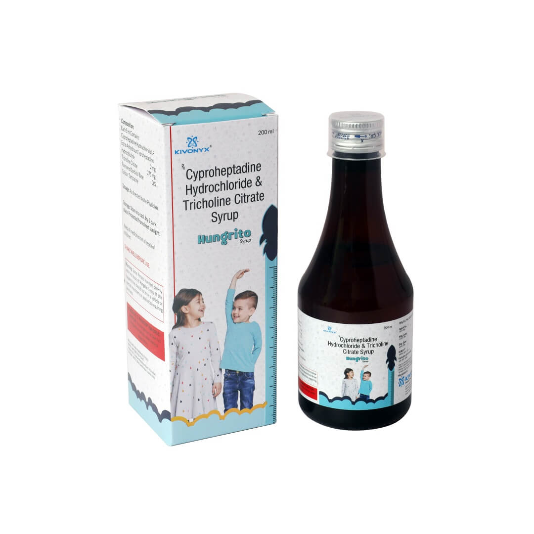 Cyproheptadine HCl 2 mg + Tricholine Citrate 275 mg Syrup