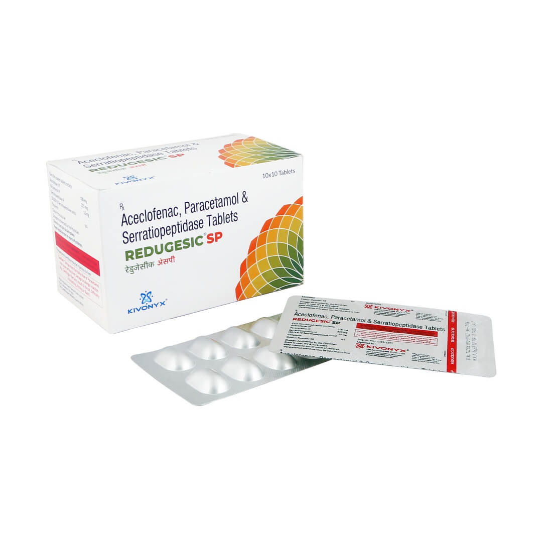 Aceclofenac 100 mg + Paracetamol 325 mg + Serratiopeptidase 15 mg Tablet