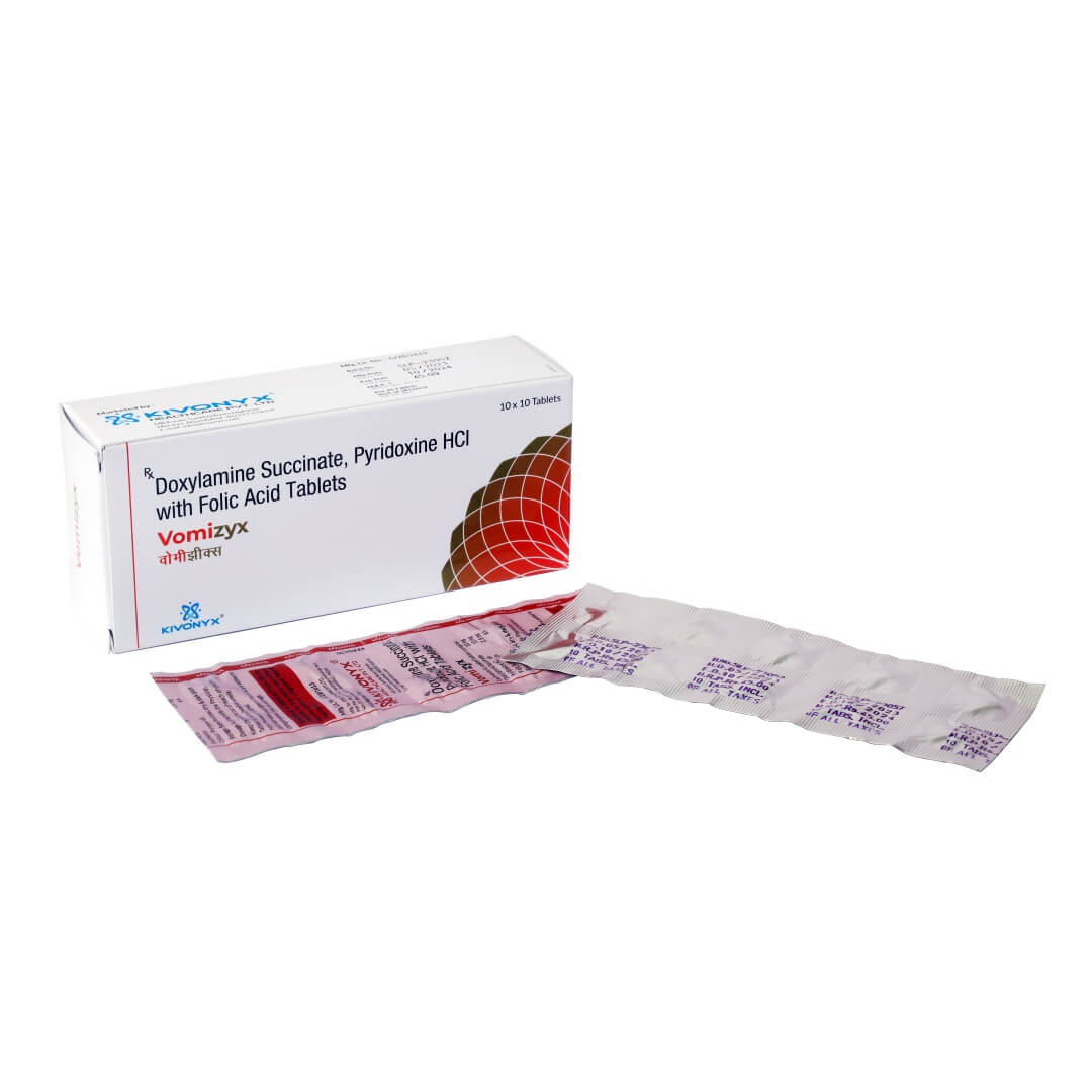 Doxylamine Succinate 10 mg + Pyridoxine 10 mg + Folic Acid 2.5 mg Tablet